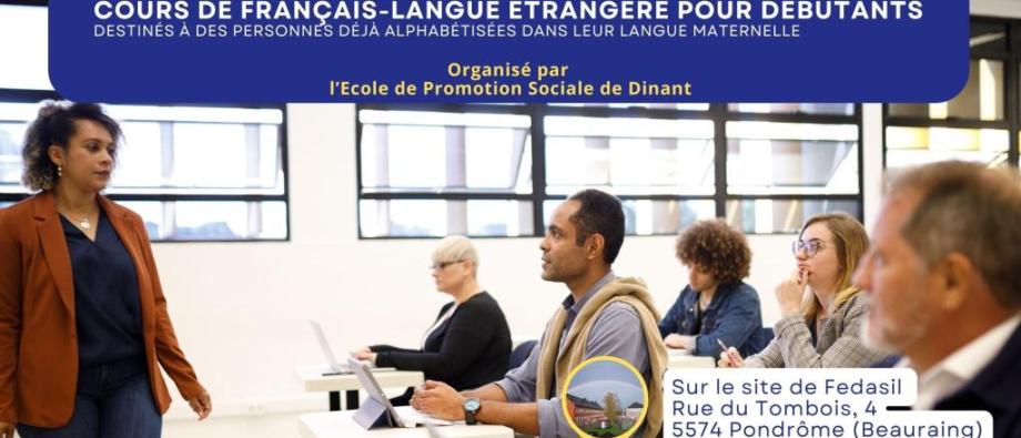 Cours de français à Fedasil Pondrome
