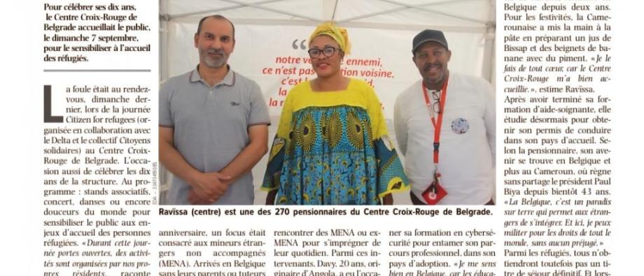 Article de Vers l'Avenir CITIZENS FOR REFUGEES