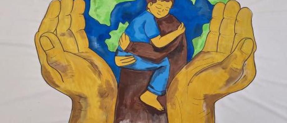 World Refugee Day Geschilderd doek 'world refugee day'
