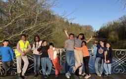 Kindjes op de brug bij De Blankaart