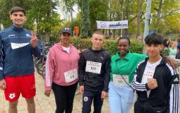 De jongeren staan klaar voor de start!